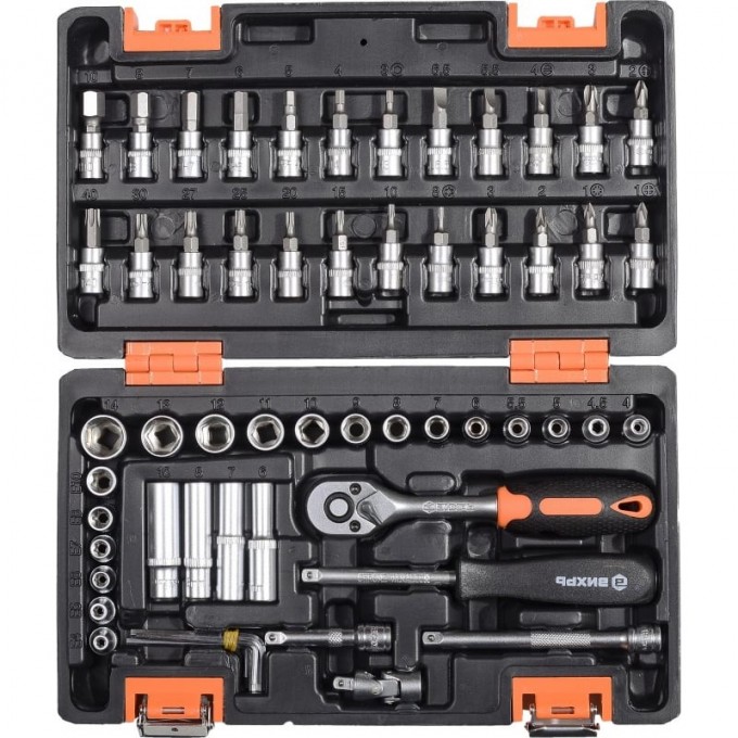 Набор инструментов ВИХРЬ 1/4", CrV, в кейсе 57 предметов 73/6/7/2